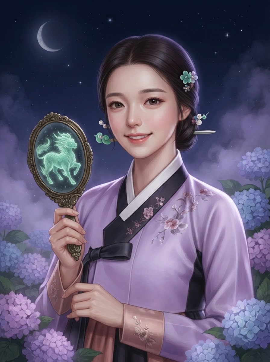 거울에 麒麟을 비추는 기린